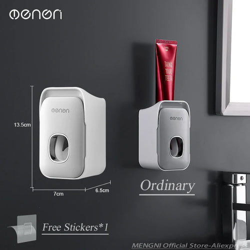 MENGNI Automatic Toothpaste Dispenser Wall-Mounted Bathroom Toothpaste
