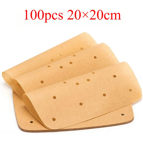 100Pcs Upgraded Air Fryer Parchment Paper Air Fryer Disposable Paper
