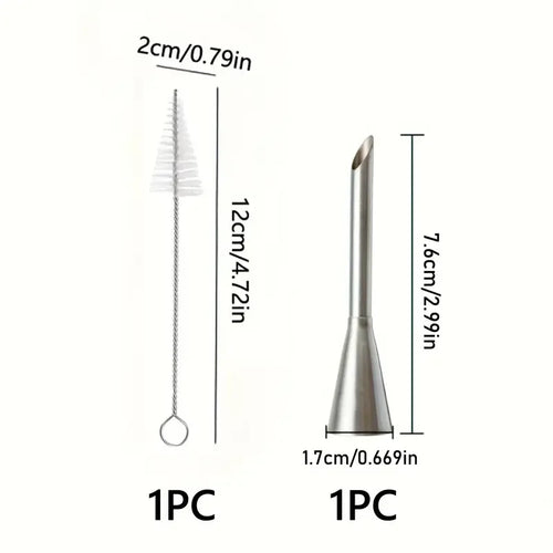 Stainless Steel Puff Pastry Piping Nozzle Cake Cupcake Cookie Cream