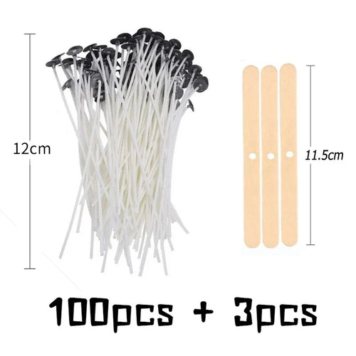 Multiple Sizes Waxed Cotton Thread Candle Wick 100pcs/set Smokeless