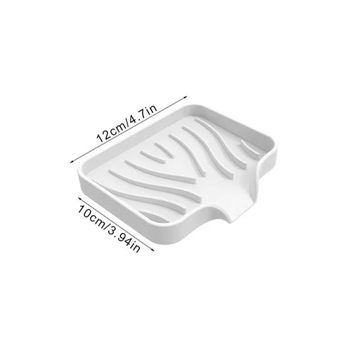 Bathroom Solid Color Silicone Soap Holder Soap Drain Pan Bathroom