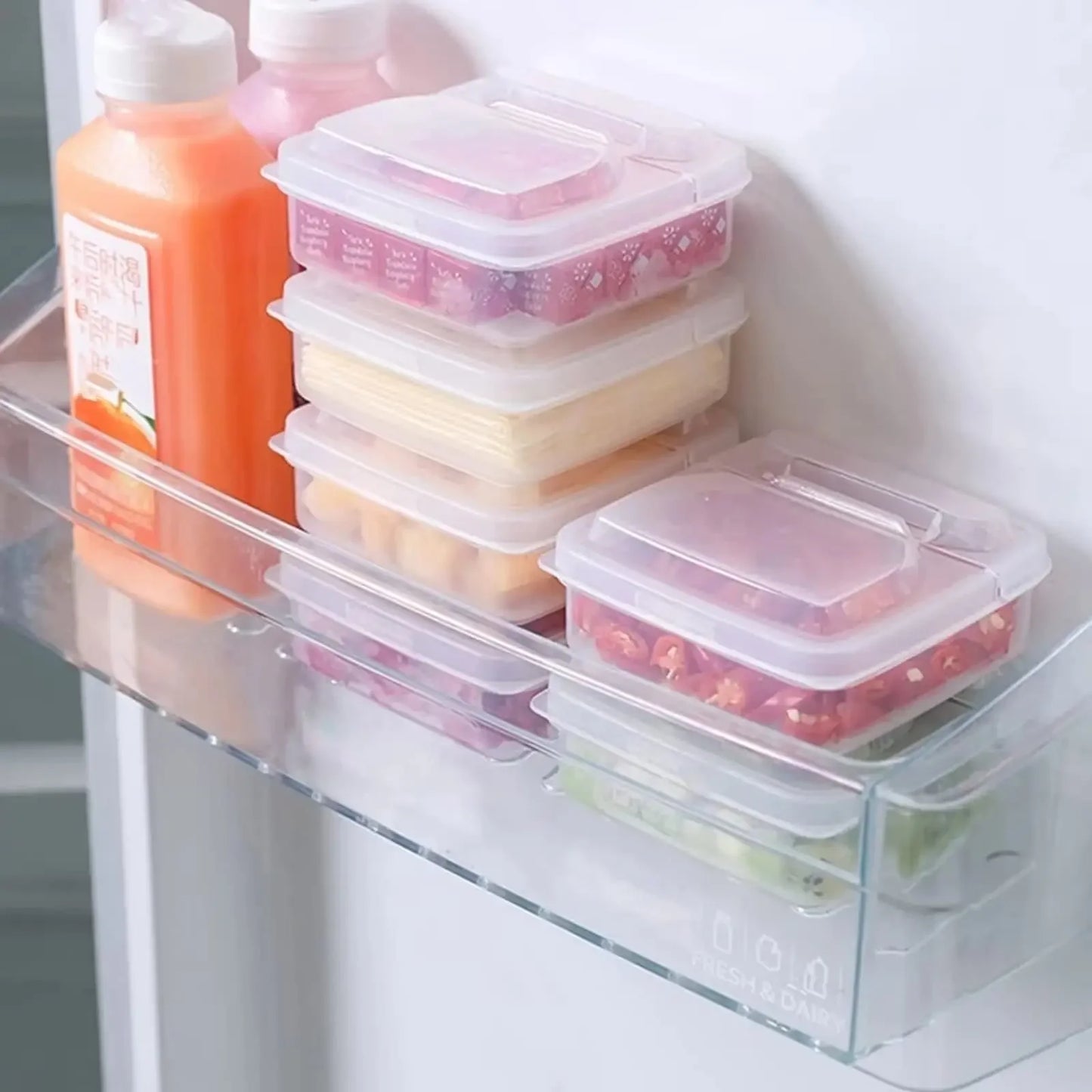 1PC Sliced Cheese Container for Fridge, Clear Plastic Butter Block