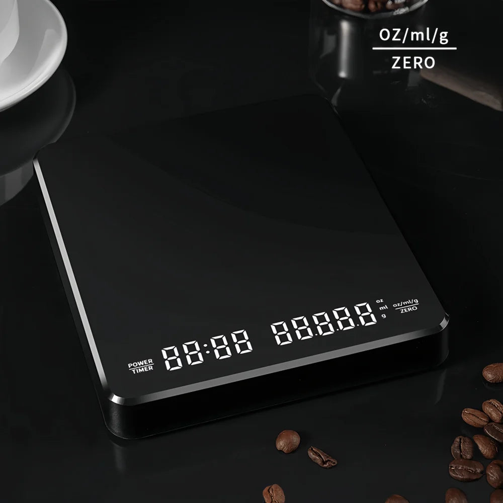 High-precision Electronic Coffee Scale with Waterproof Pad LED Display