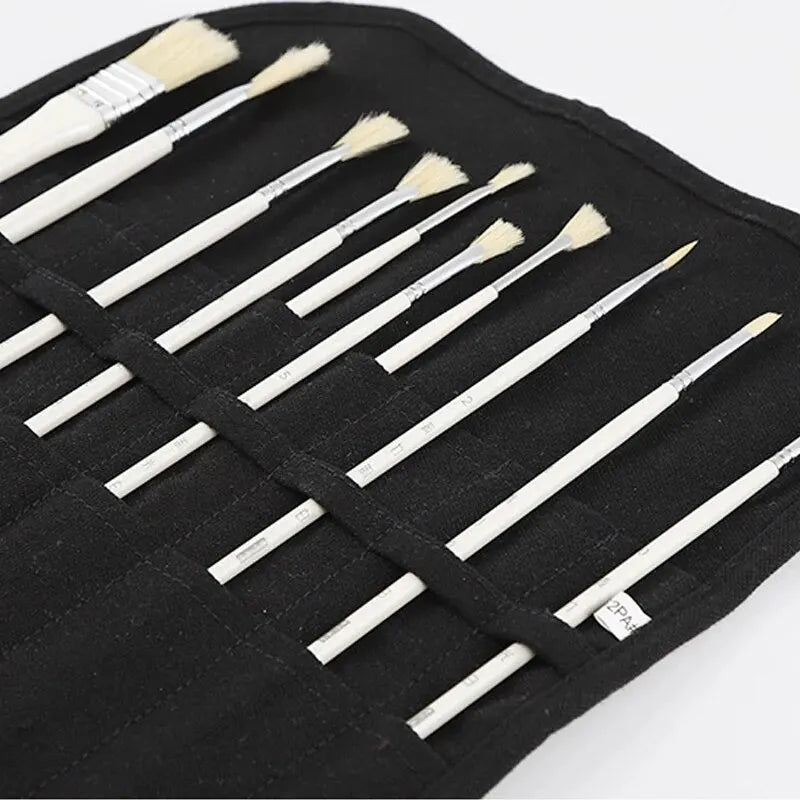 Painting Brushes Canvas Storage Bag, 22 Slots Watercolour and Gouache