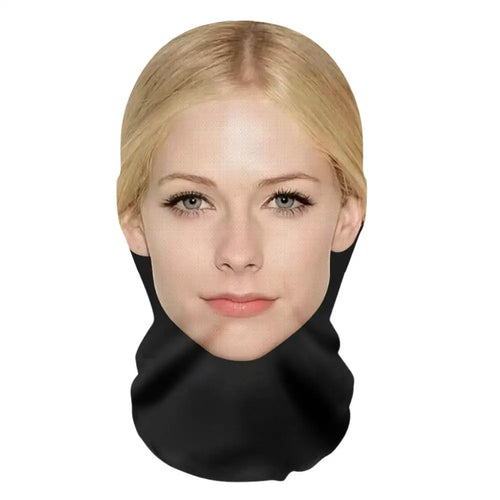 2025 New 3D Printed Mask Funny Mesh Mask Full Face Headwear Elastic