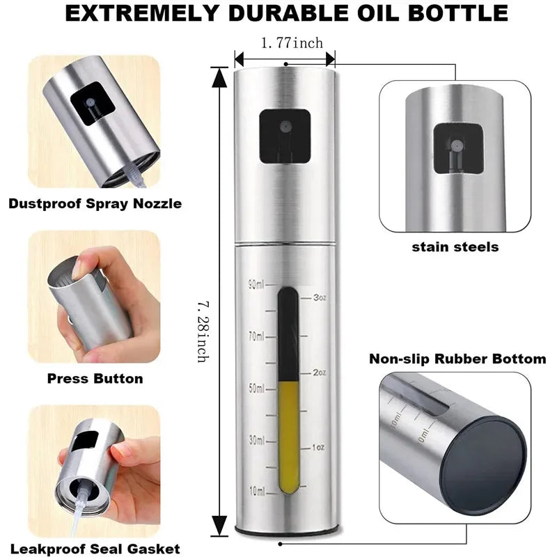 BBQ Baking Olive Oil Spray Bottle 304 Stainless Steel Oil Spray Bottle