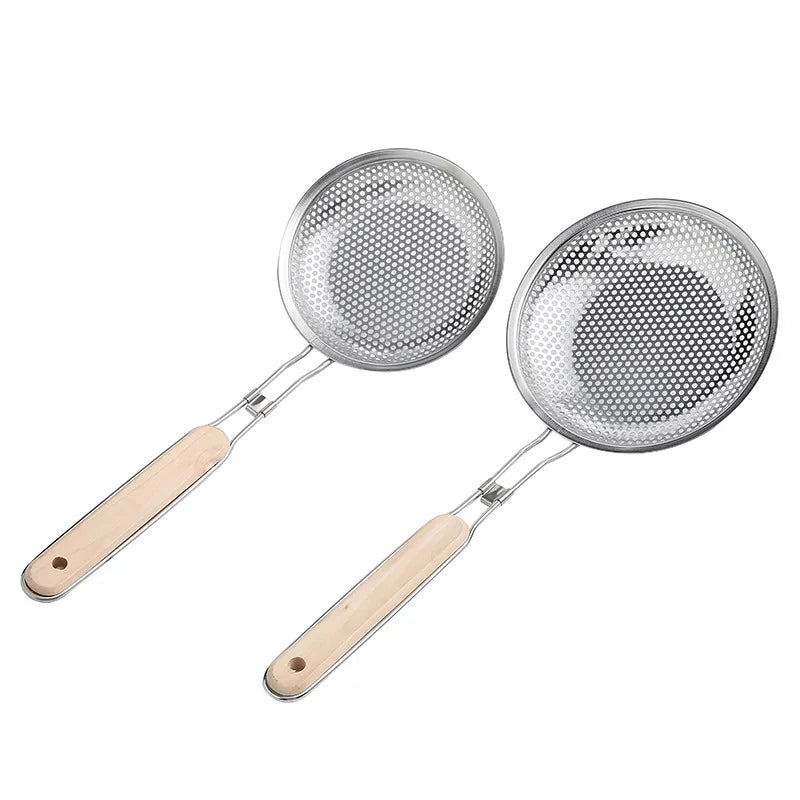 Stainless Steel Fine Mesh Skimmer Spoon for Noodles Spaghetti Colander