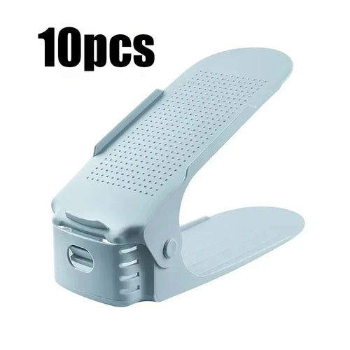 10 Pcs Adjustable Shoe Stacker Shoe Slots Organizer Shoe Slots Space