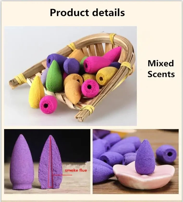 Mixed Natural Incense Rose Jasmine Lavender Osmanthus Sakura Smoke