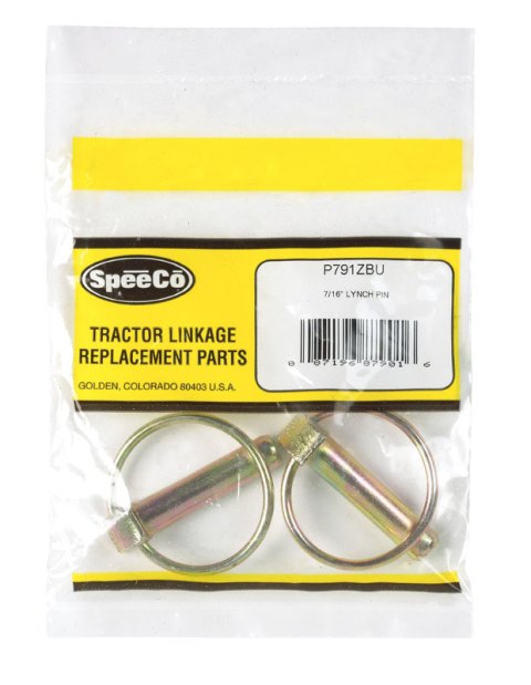 Speeco S070901ZBU Lynch Pin 0.43 in. - Bag of 2