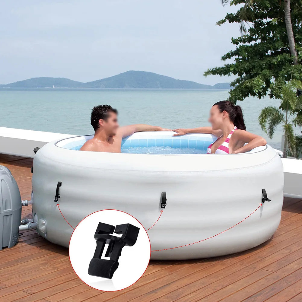 1 Pcs Spa Cover Latches Premium Plastic Material Self Tapping Screws Slides Spa Cover Latches Best Price Black