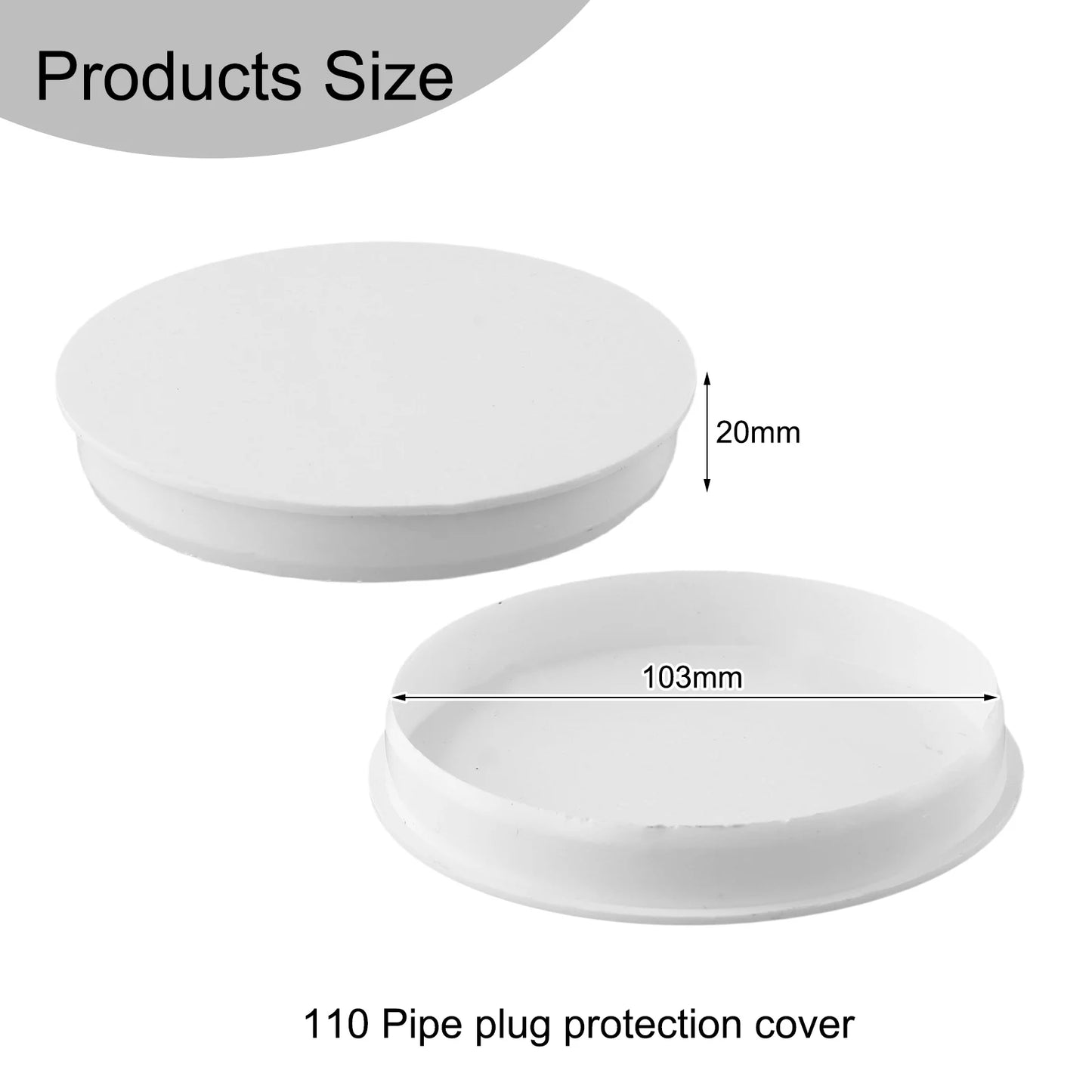 Clean And Smooth Protective Cover Connector White Mm PVC Pipe Cap Water Stop Hose End Connector Adapter Mm Mm Mm Mm