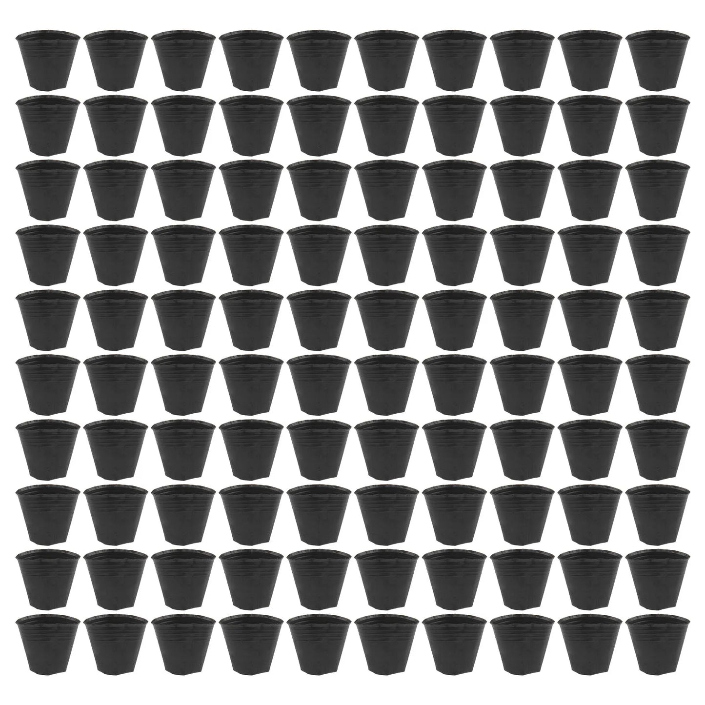 100 Piece Plant Pots for Indoor Outdoor Gardening with Drainage Holes and Breathable Plastic for Optimal Root Environment