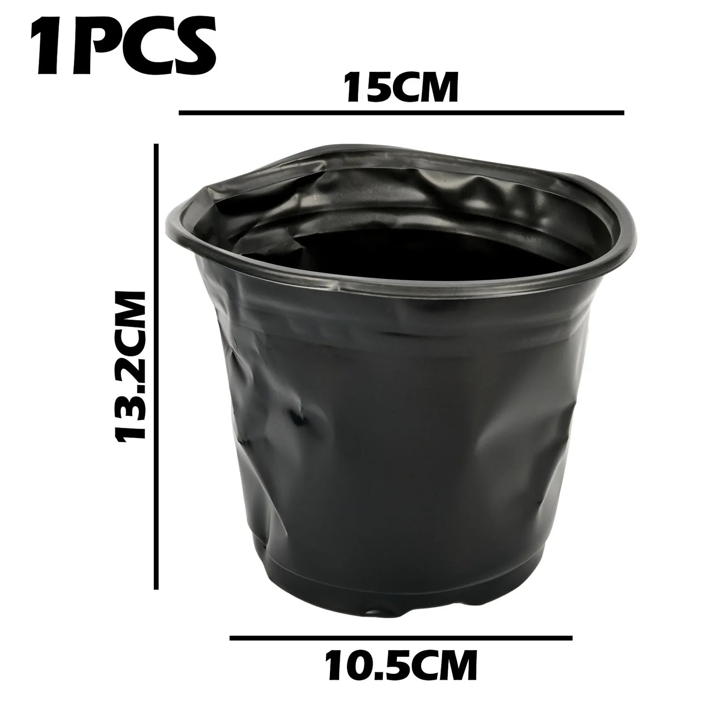 Black Plastic Flower Pot Designed for Aloe Vera Bonsai Orchid Pothos Snake Plant Succulent Herbs Mint Tulip and Daisy Plants