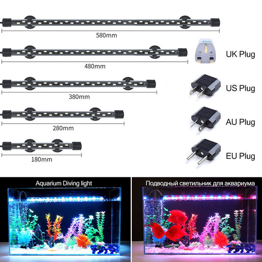 90-260v Aquarium Light Led Waterproof Fish Tank Clip Light Underwater