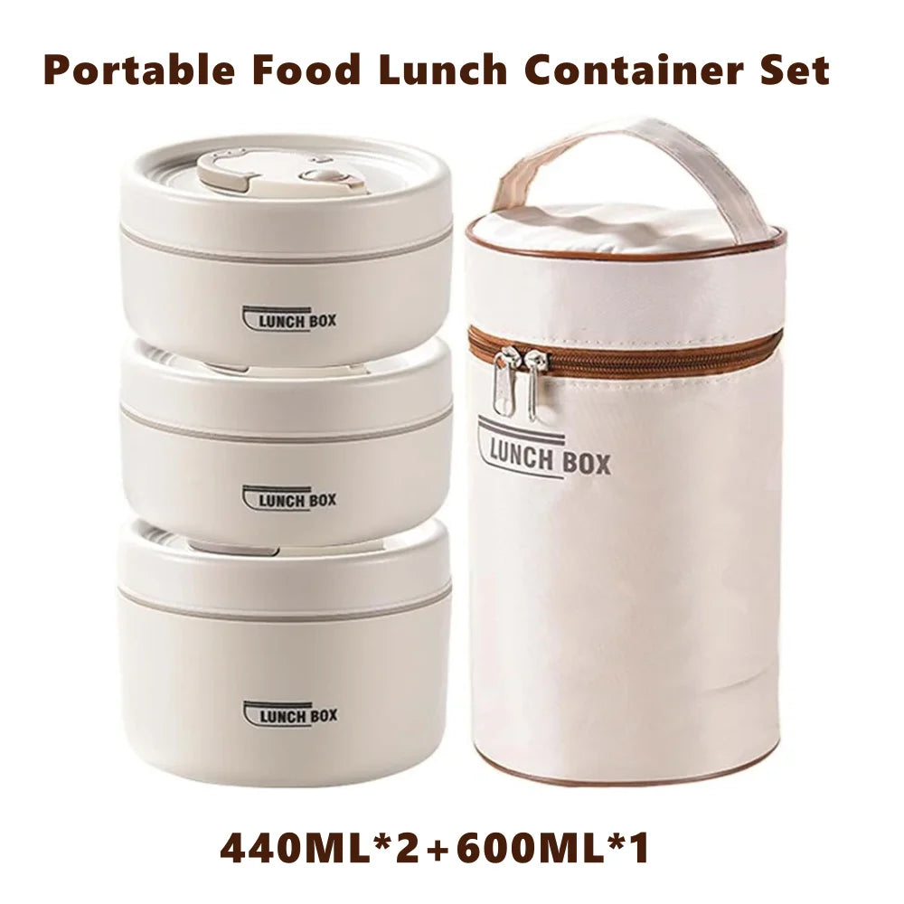 Portable Insulated Food Lunch Container Set with Thermal Lunch Box 3