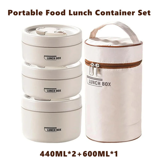 Portable Insulated Food Lunch Container Set with Thermal Lunch Box 3