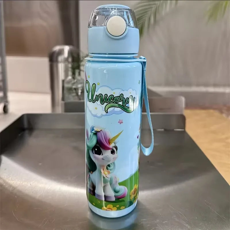 700ml Cute & Durable Cartoon Space Cup with Hand-held Ring BPA-Free