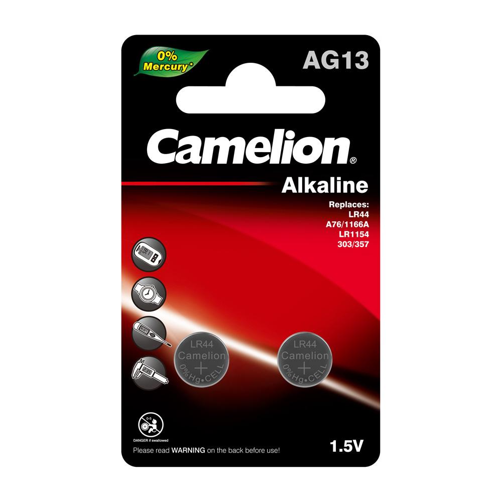 Camelion AG13 / G13 / LR44 / A76 / SR44W / GP76A / 357 1.5V Alkaline