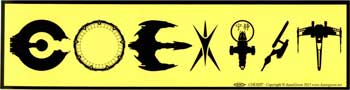 Azure Green EBCOESF Coexist Scifi Bumper Sticker