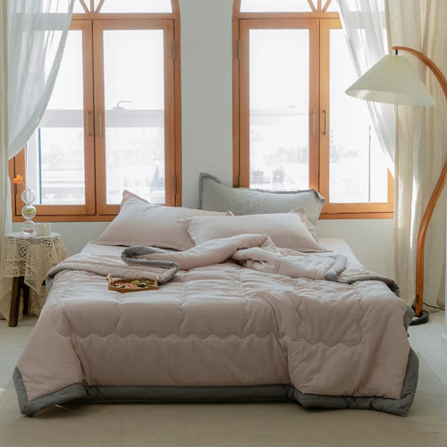 2025 new Japanese polyester cotton quilted summer quilt skin-friendly