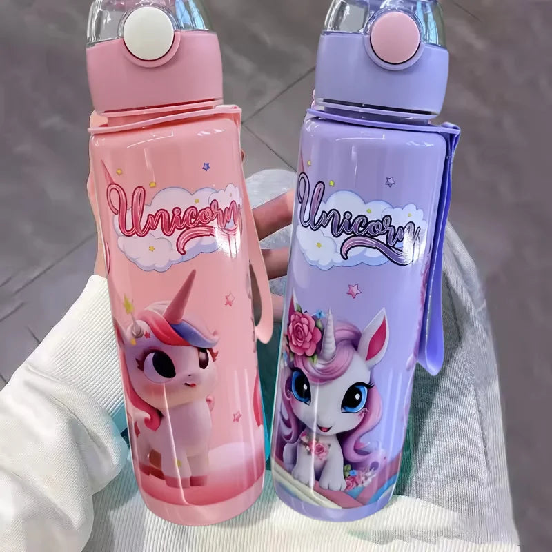 700ml Cute & Durable Cartoon Space Cup with Hand-held Ring BPA-Free