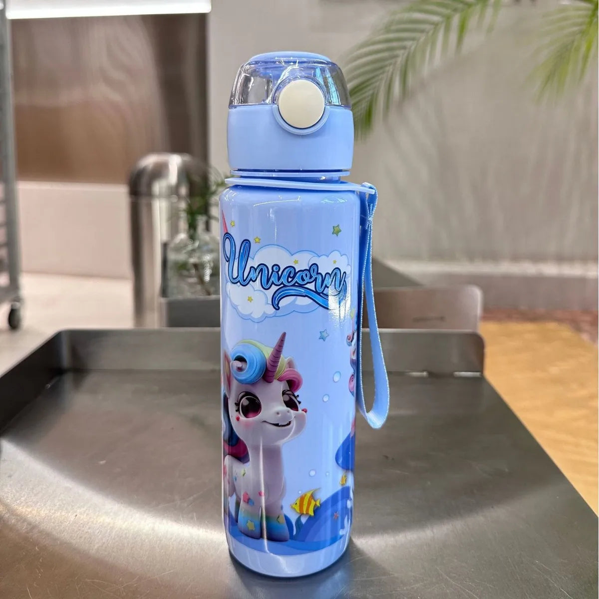 700ml Cute & Durable Cartoon Space Cup with Hand-held Ring BPA-Free