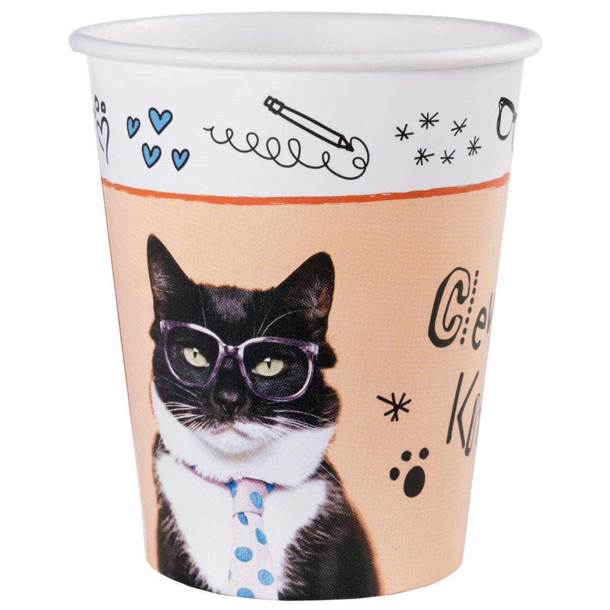 BuySeasons 264116 9 oz Rachael Hale Cats Rule Paper Cups - 8 Piece