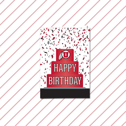 University of Utah Happy Birthday Cake Card