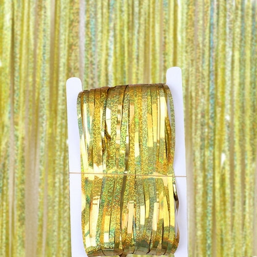 Graduation Party Photo Booth Gold | Pink Gold Curtain Backdrop - Gold