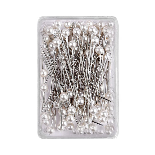 100Pcs/Box 38cm Colorful Round Pearl Head Needles Stitch Straight Push