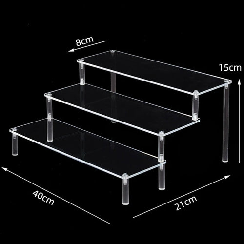 1-5 Tier Acrylic Display Stand,Clear Display Riser Rack for
