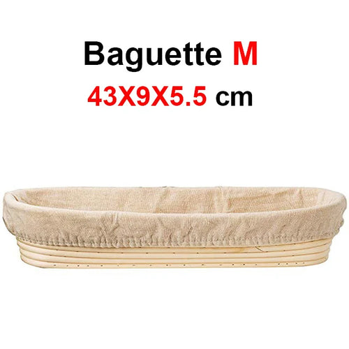 UPORS Rattan Bread Proofing Basket Natural Oval Rattan Wicker Dough