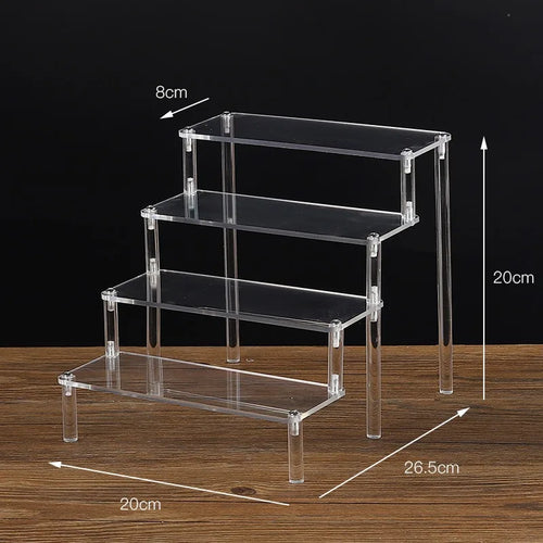 1-5 Tier Acrylic Display Stand,Clear Display Riser Rack for