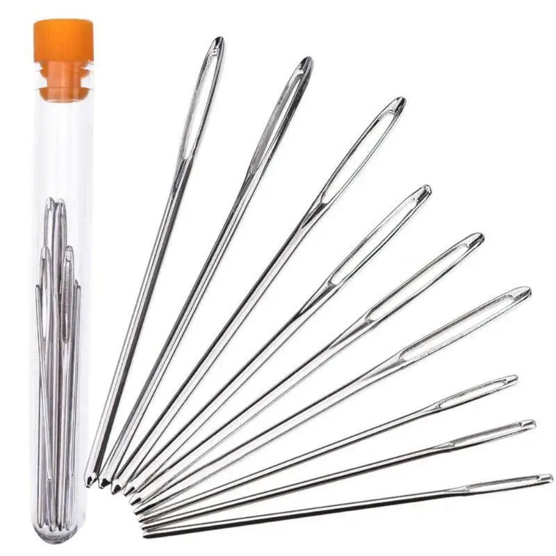 9 PCS Large Eye Blunt Sewing Needles Cross Stitch Knitting Needle