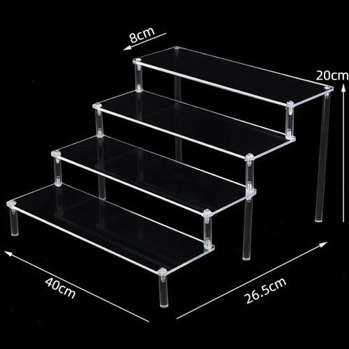 1-5 Tier Acrylic Display Stand,Clear Display Riser Rack for