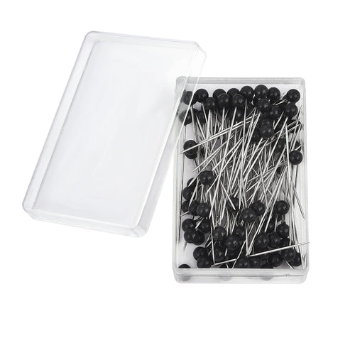 100Pcs/Box 38cm Colorful Round Pearl Head Needles Stitch Straight Push
