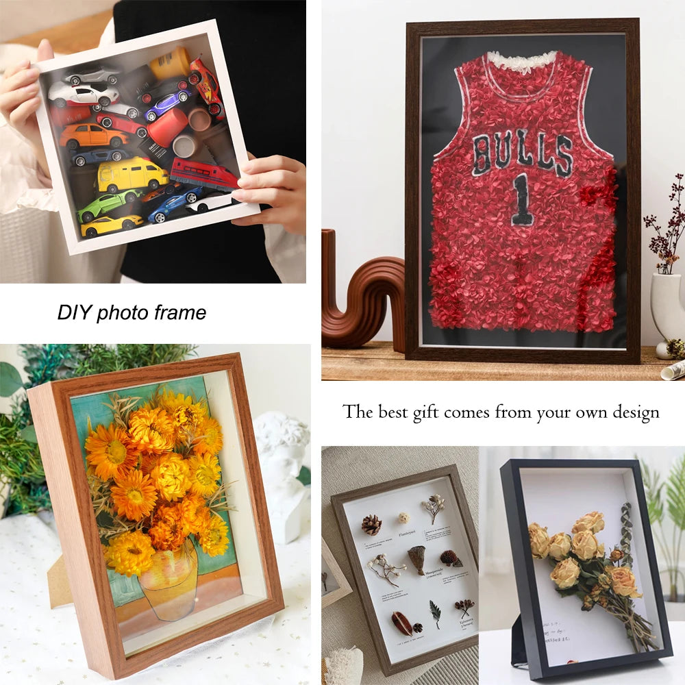 Shadow Box Depth 3cm Wooden Photo Frame For Displaying