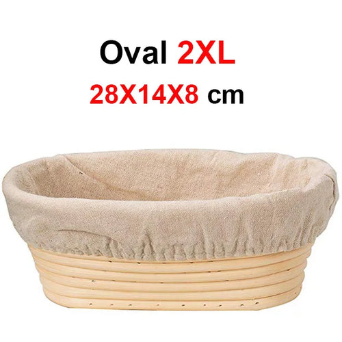 UPORS Rattan Bread Proofing Basket Natural Oval Rattan Wicker Dough