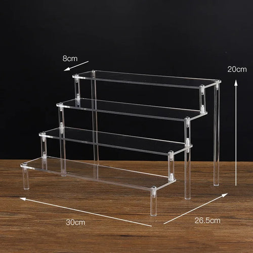1-5 Tier Acrylic Display Stand,Clear Display Riser Rack for