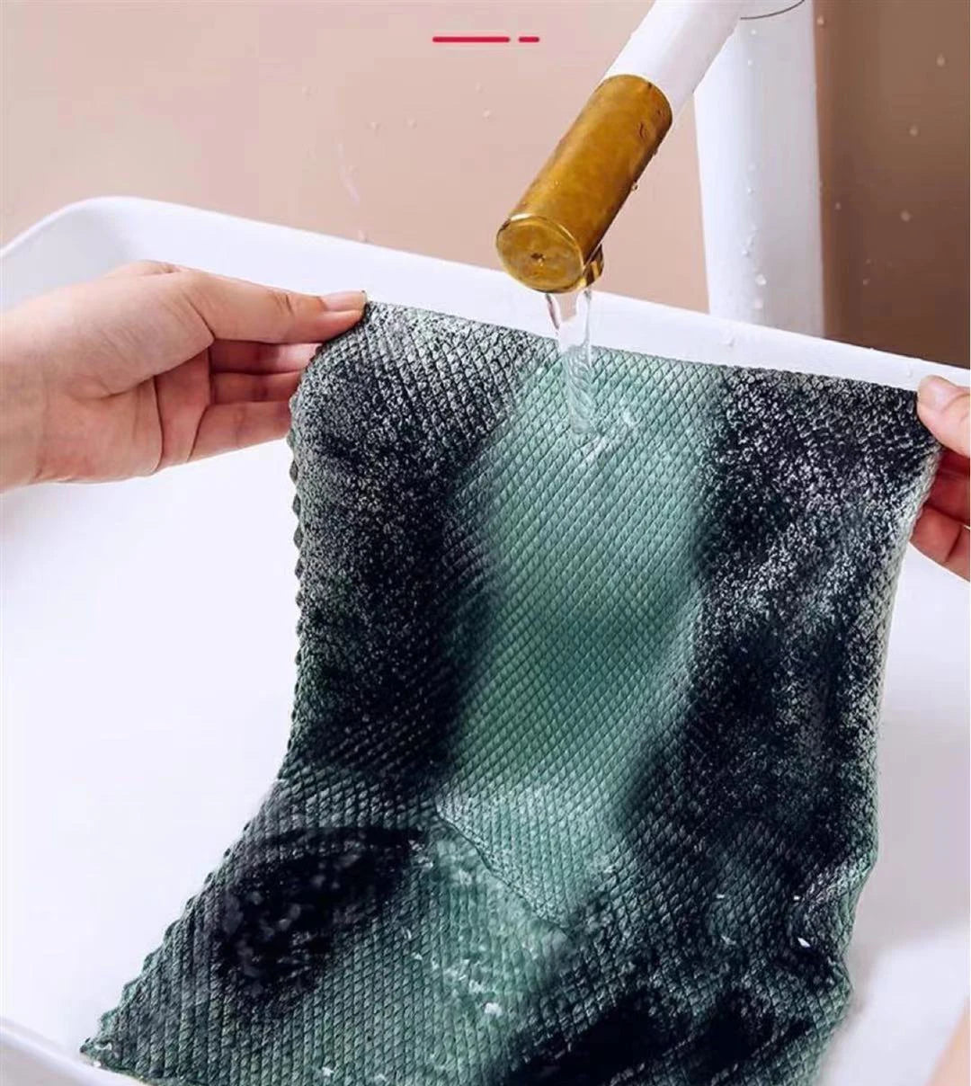 5PCS Microfiber Washing Dish Cloth Cleaning Towel Super Absorbable