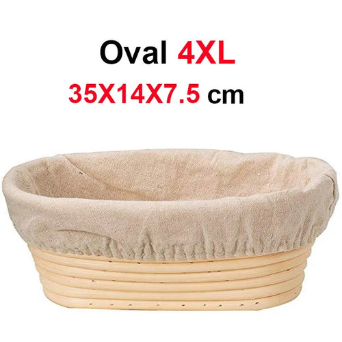 UPORS Rattan Bread Proofing Basket Natural Oval Rattan Wicker Dough