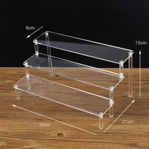 1-5 Tier Acrylic Display Stand,Clear Display Riser Rack for