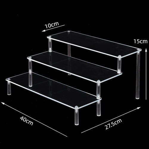 1-5 Tier Acrylic Display Stand,Clear Display Riser Rack for