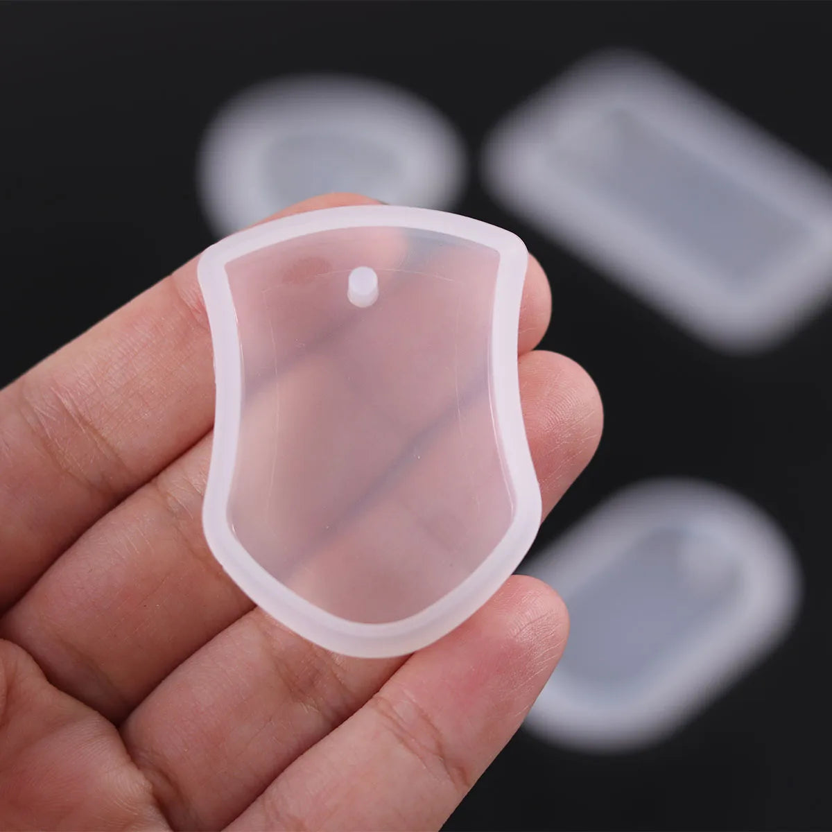 1/6/10pcs DIY Keychain Pendant Silicone Mold Set Crystal Epoxy Resin