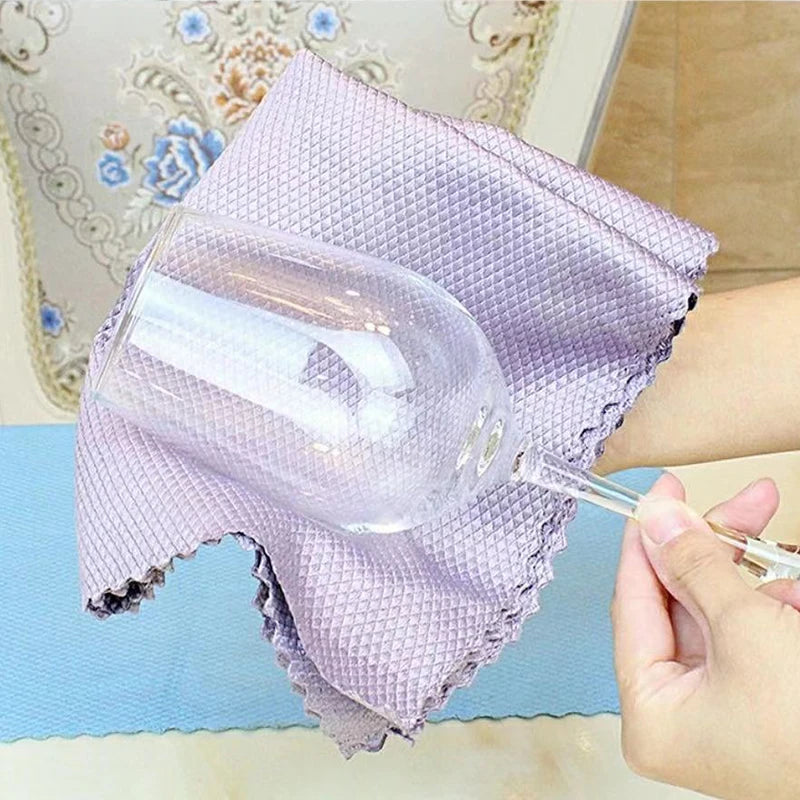 5PCS Microfiber Washing Dish Cloth Cleaning Towel Super Absorbable
