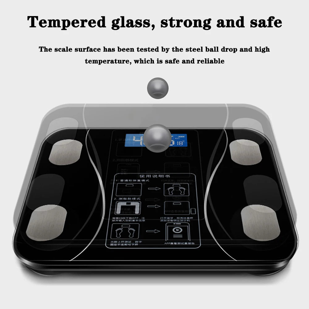Body Fat Scale Smart Wireless Digital Bathroom Weight Scale Body