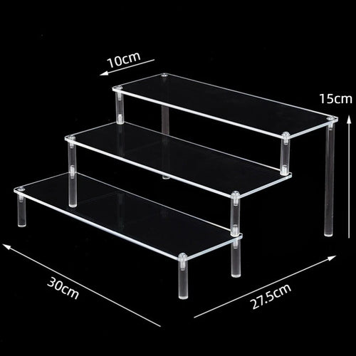 1-5 Tier Acrylic Display Stand,Clear Display Riser Rack for