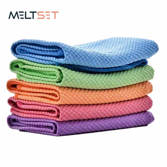 5PCS Microfiber Washing Dish Cloth Cleaning Towel Super Absorbable