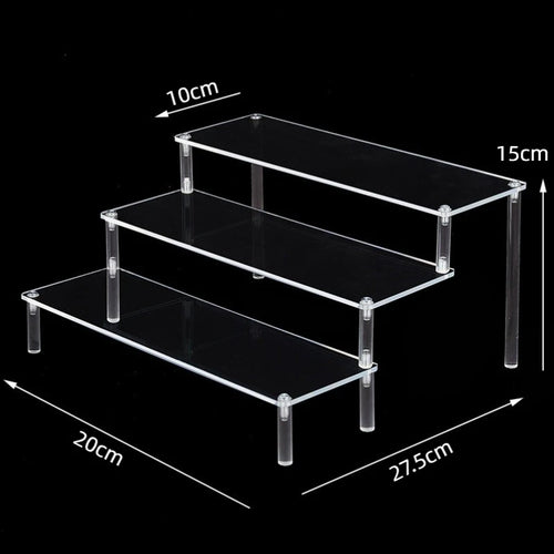 1-5 Tier Acrylic Display Stand,Clear Display Riser Rack for